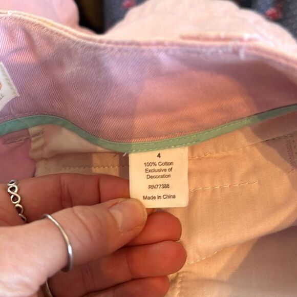 J. Crew Pink Zebra Shorts city fit Classic Twill size 4 100% Cotton - Picture 6 of 7